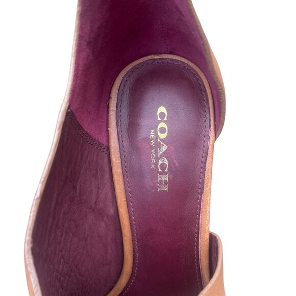 Coach Nude Leather Cutout Open Toe Heels Size 5.5B – Classic Stiletto Pumps - Picture 4 of 16